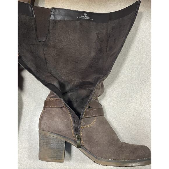 Bjorndal PIPER -Autumn Brown Suede Leather Calf High Riding Boots Women’s Sz 8.5 - Picture 9 of 11